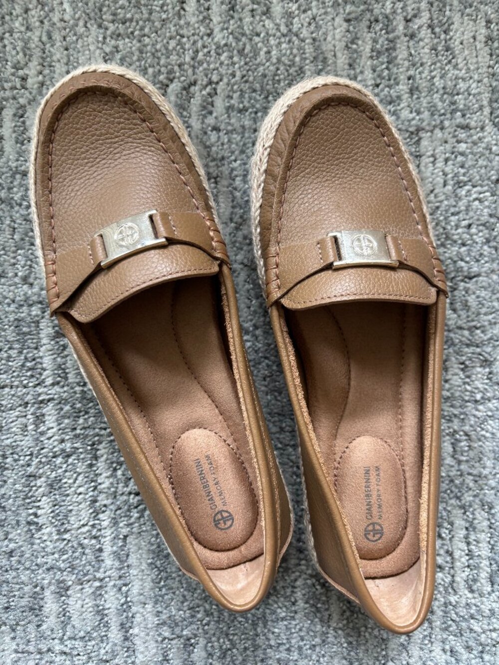 Gianni Bernini leather espadrilles